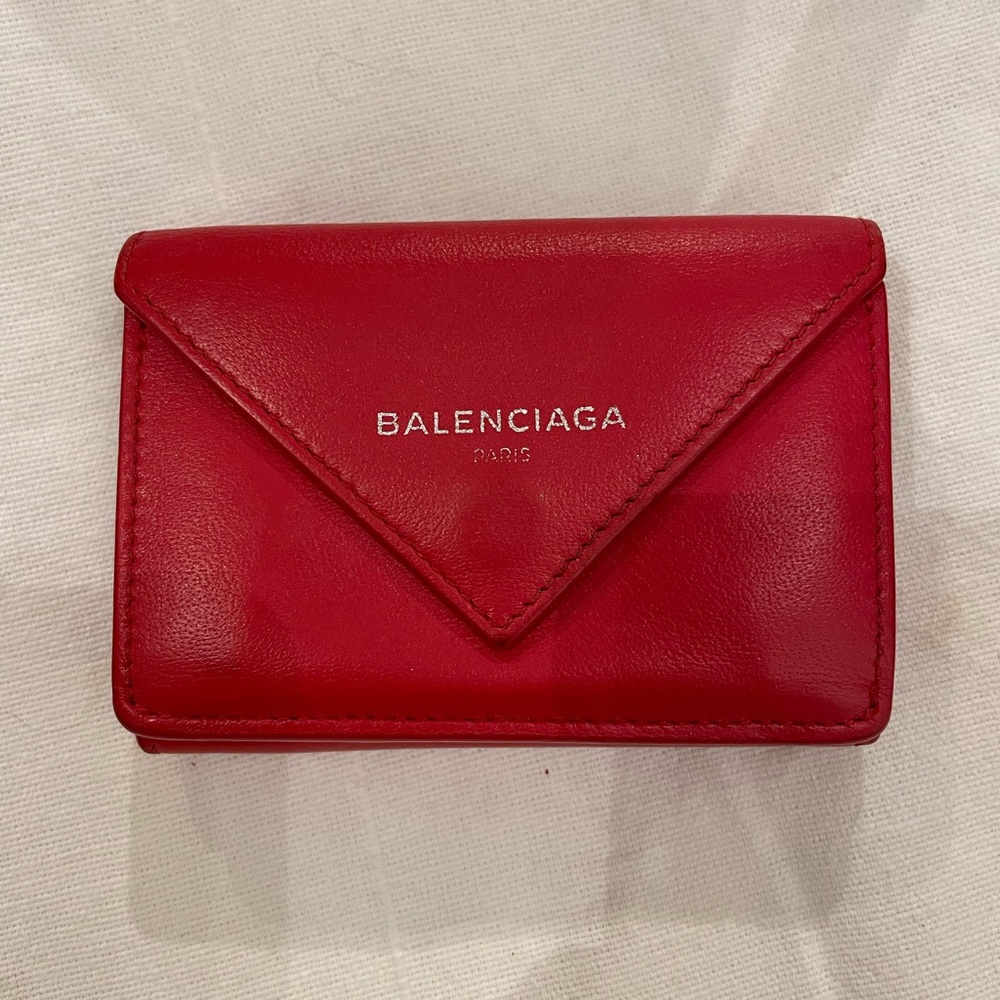 Balenciaga Paper Mini Wallet in Red